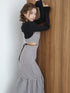 Back open houndstooth ensemble